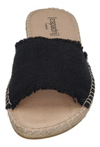 ESPADRIJ L'ORIGINALE Pantoletten - PLAGE LINEN - noir