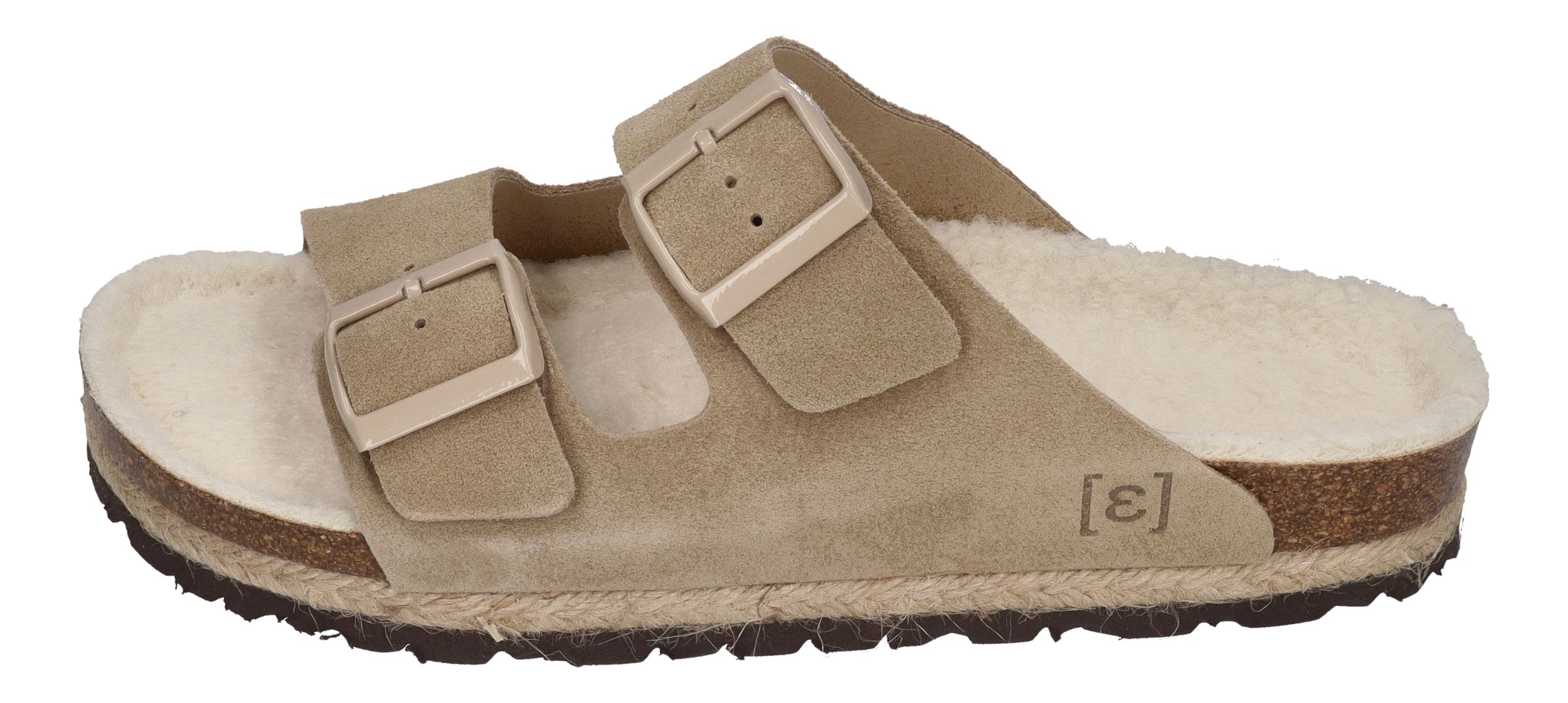 ESPADRIJ L'ORIGINALE Pantoletten AMI VELOUR TEDDY sable