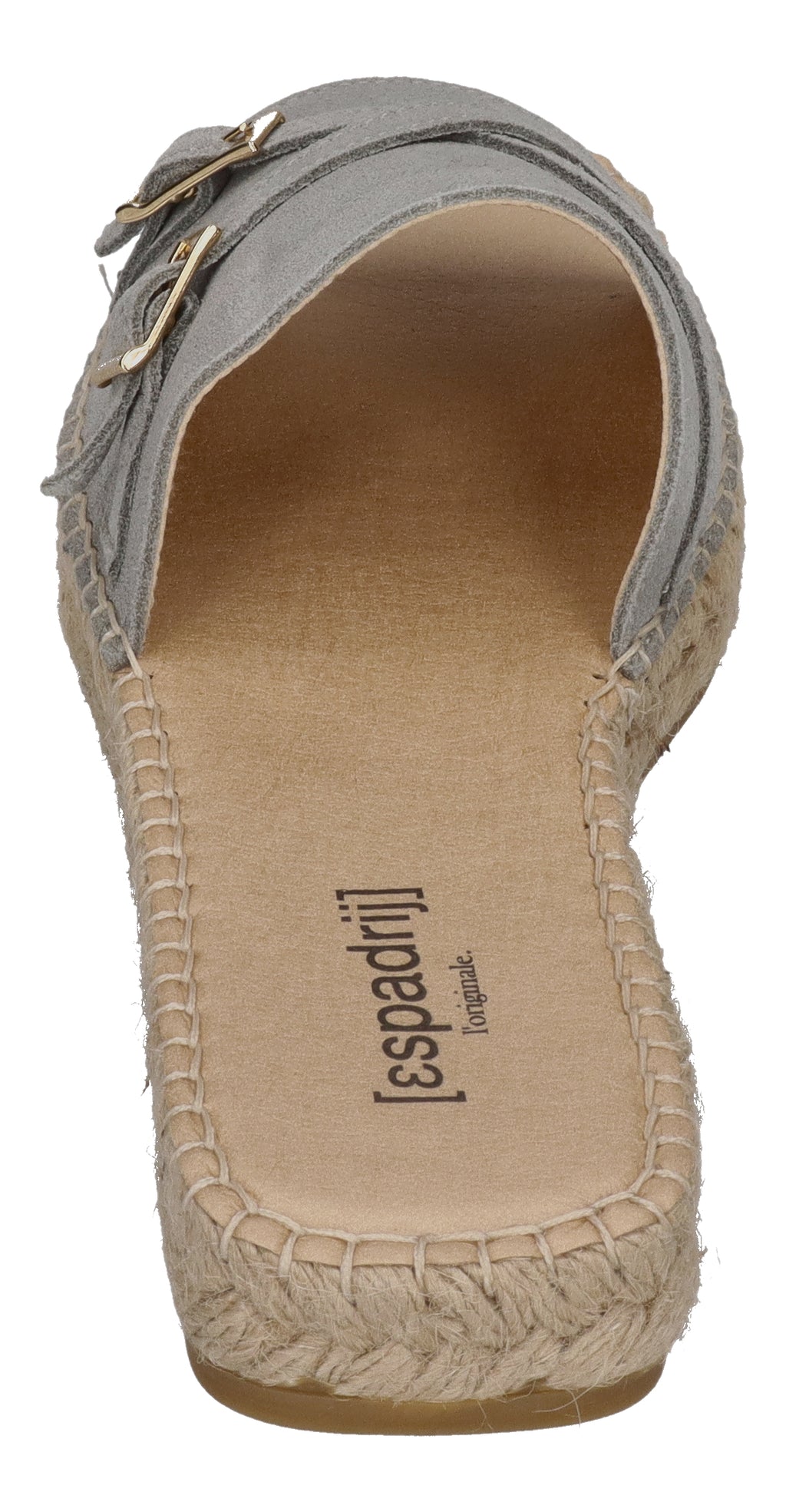 ESPADRIJ L'ORIGINALE Pantoletten - CARRE BUCKLE - gris