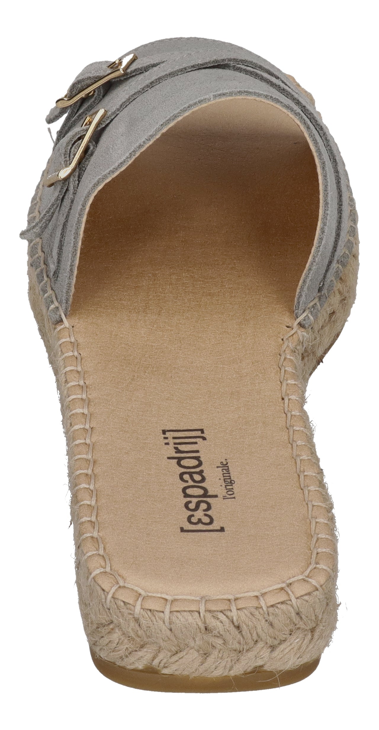 ESPADRIJ L'ORIGINALE Pantoletten - CARRE BUCKLE - gris