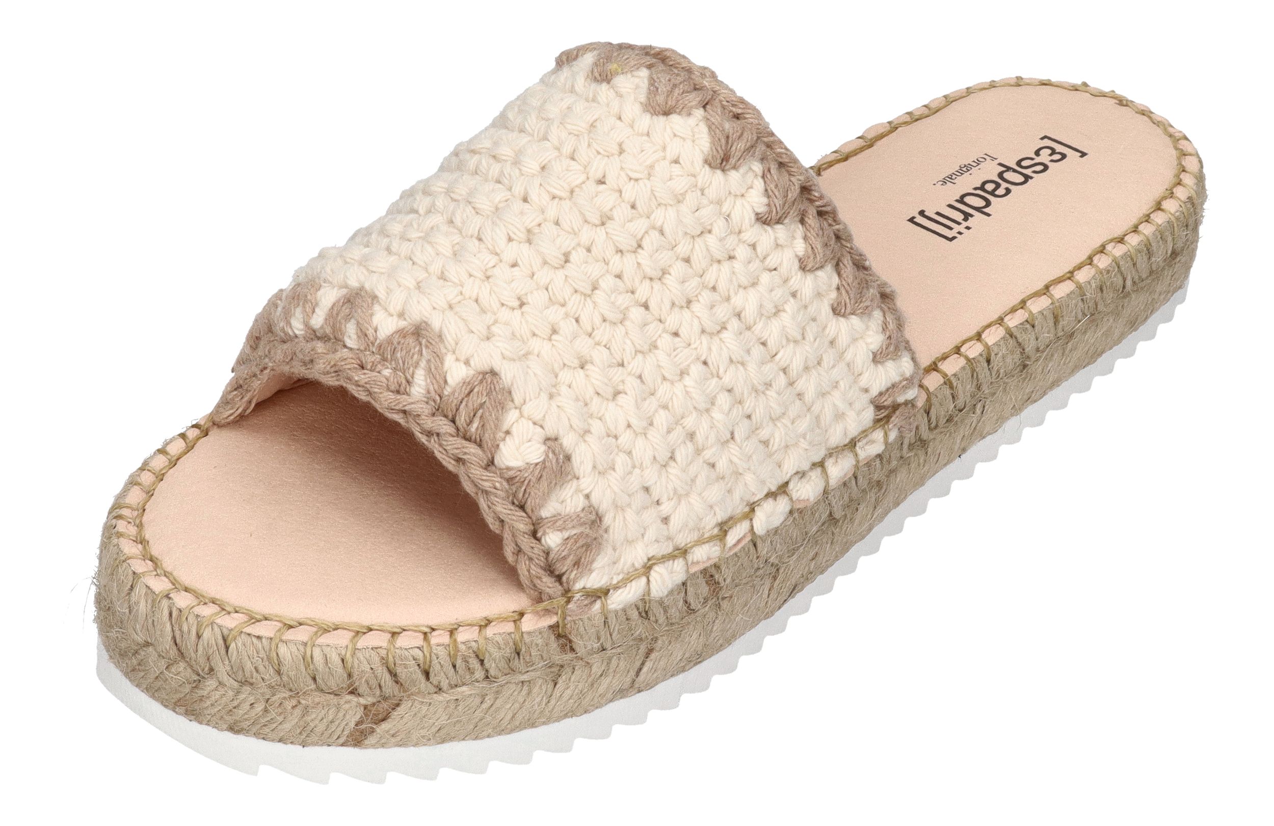 ESPADRIJ L'ORIGINALE Pantoletten PLAGE CHROCHET HIGH nature