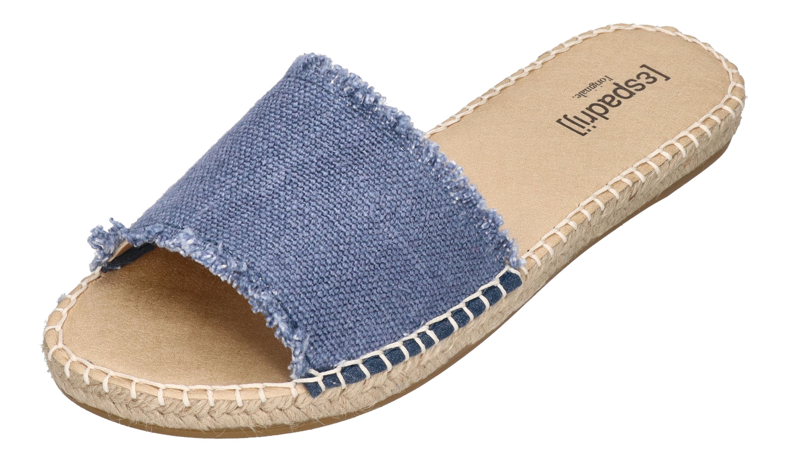 ESPADRIJ L'ORIGINALE Pantoletten PLAGE LINEN dusty blue