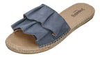 ESPADRIJ L'ORIGINALE Pantoletten PLAGE VOLANT grey blue