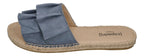 ESPADRIJ L'ORIGINALE Pantoletten PLAGE VOLANT grey blue