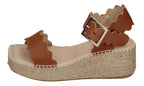 ESPADRIJ L'ORIGINALE Sandalette - LYON HIGH - cognac