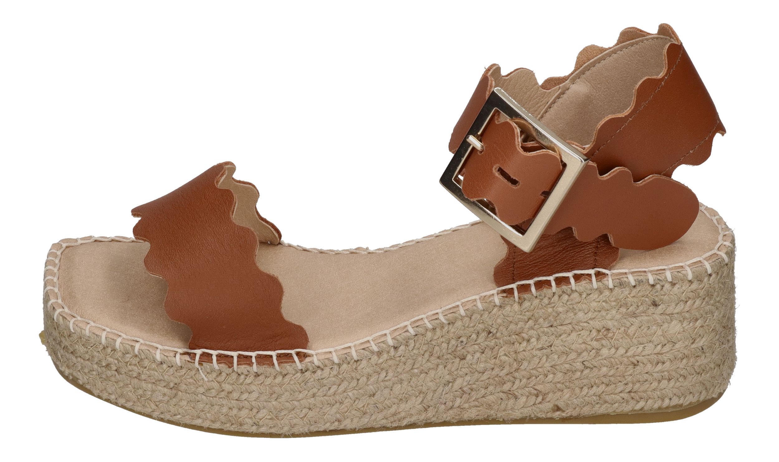 ESPADRIJ L'ORIGINALE Sandalette - LYON HIGH - cognac