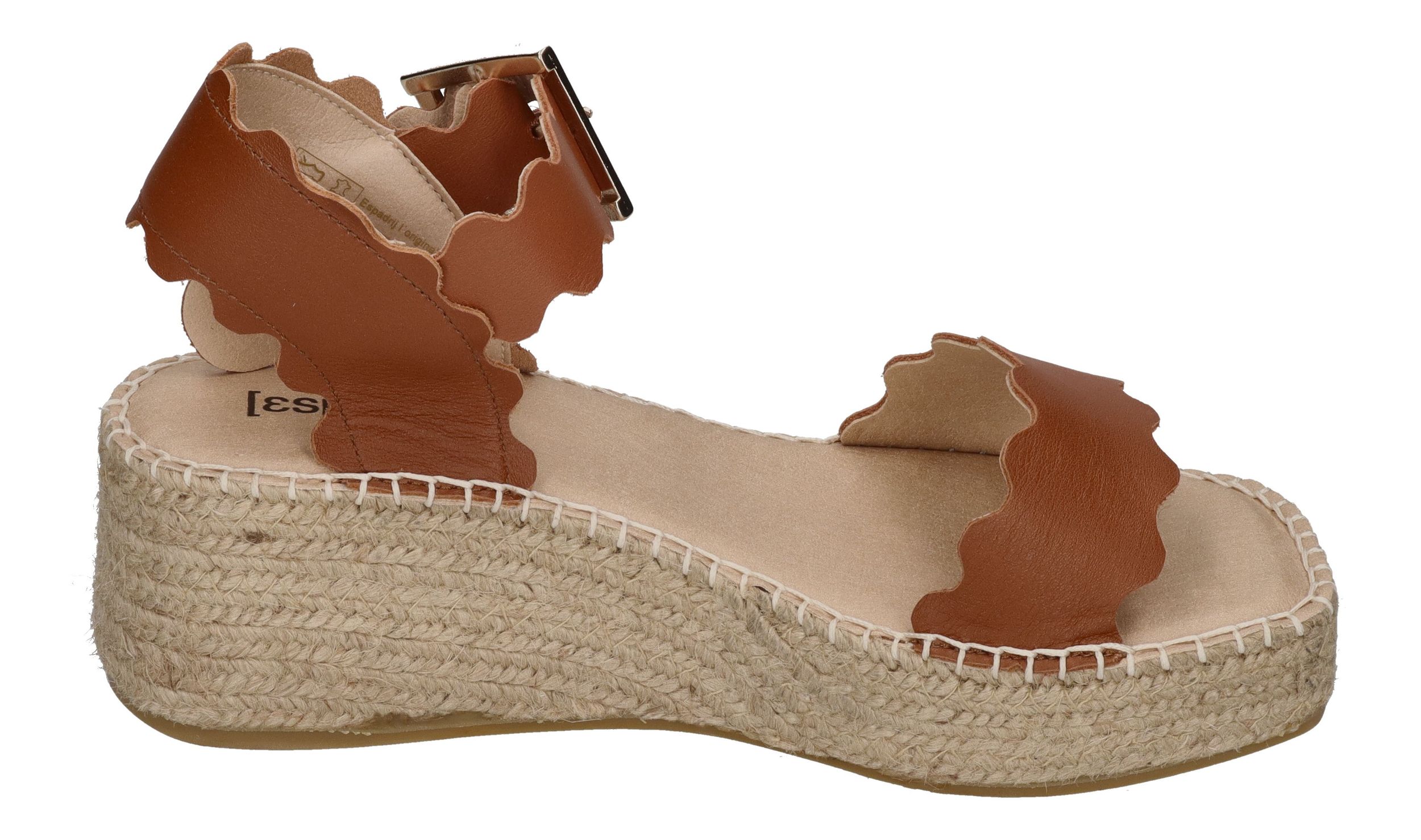 ESPADRIJ L'ORIGINALE Sandalette - LYON HIGH - cognac