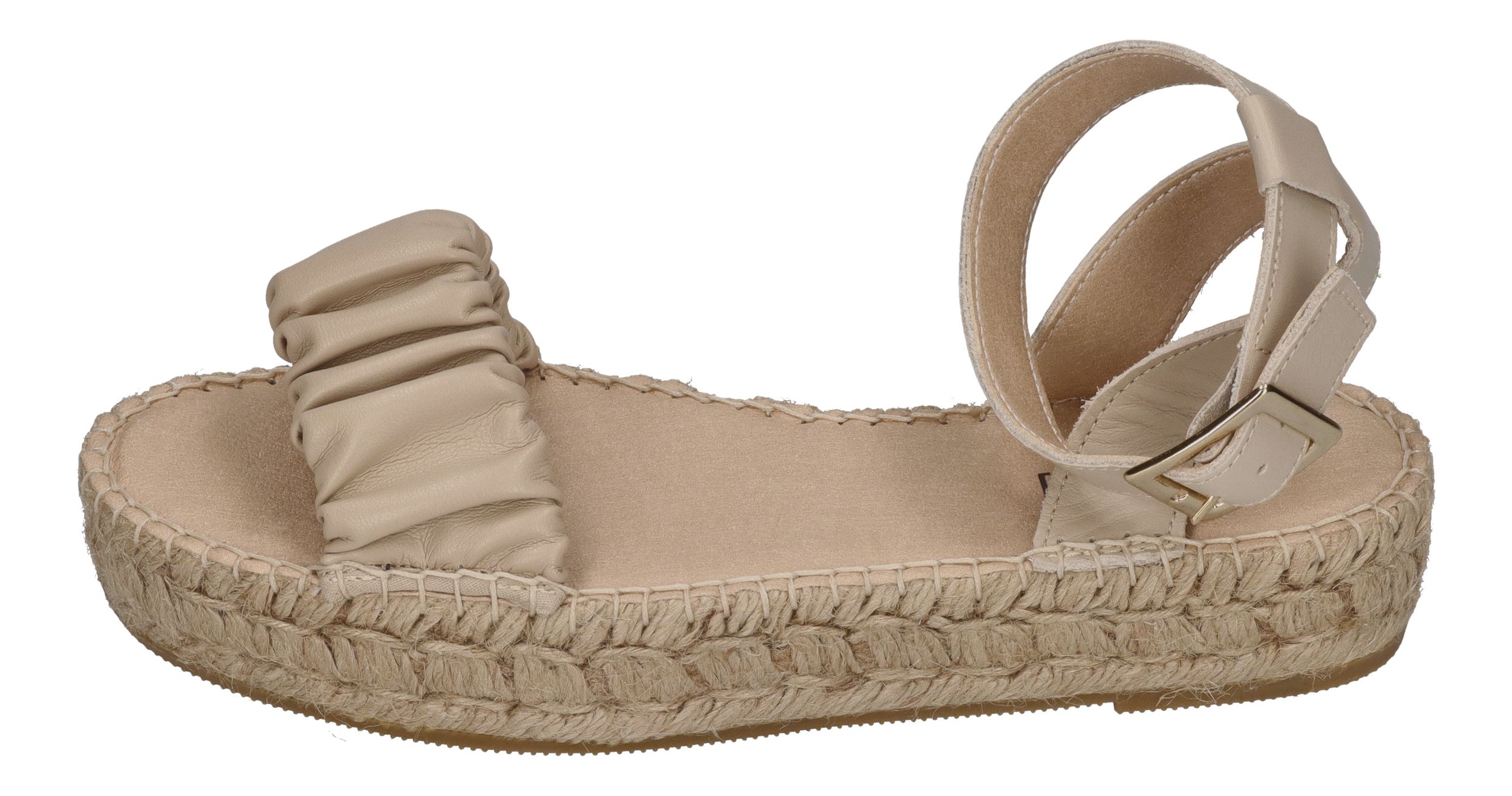 ESPADRIJ L'ORIGINALE Sandalette - NIMES RUFFLE HIGH - beige
