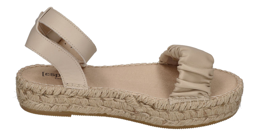 ESPADRIJ L'ORIGINALE Sandalette - NIMES RUFFLE HIGH - beige