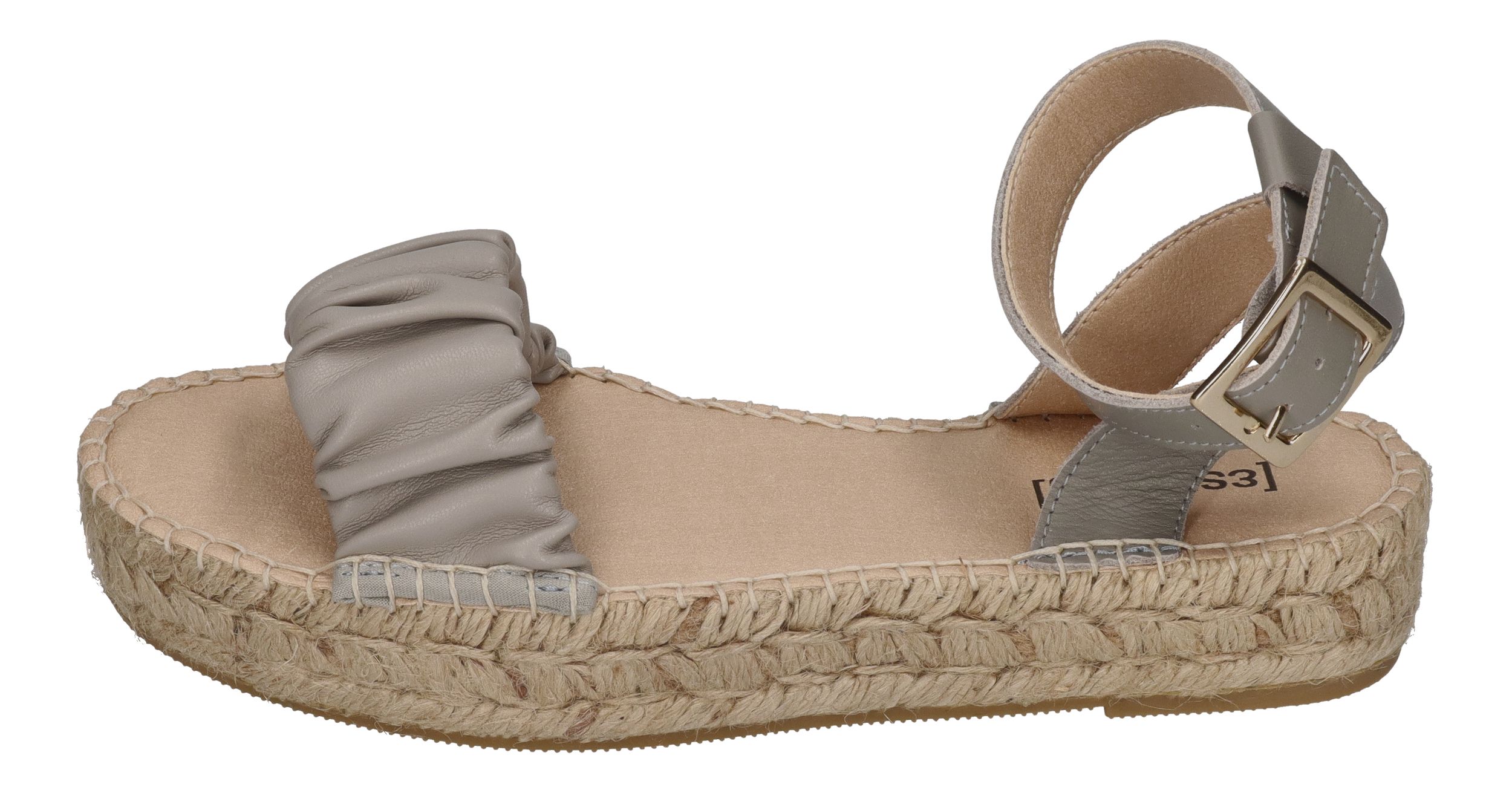 ESPADRIJ L'ORIGINALE Sandalette - NIMES RUFFLE HIGH - gris