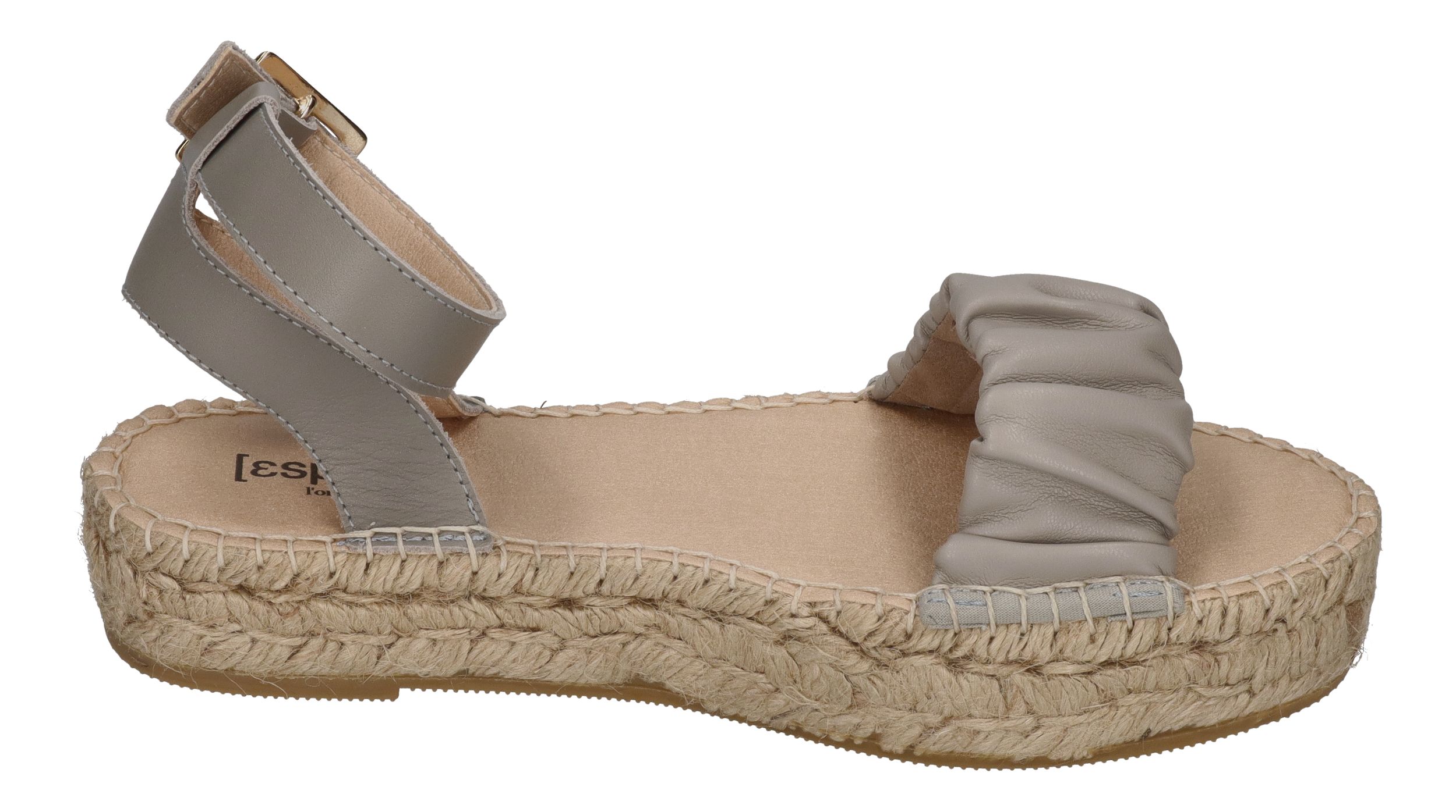 ESPADRIJ L'ORIGINALE Sandalette - NIMES RUFFLE HIGH - gris