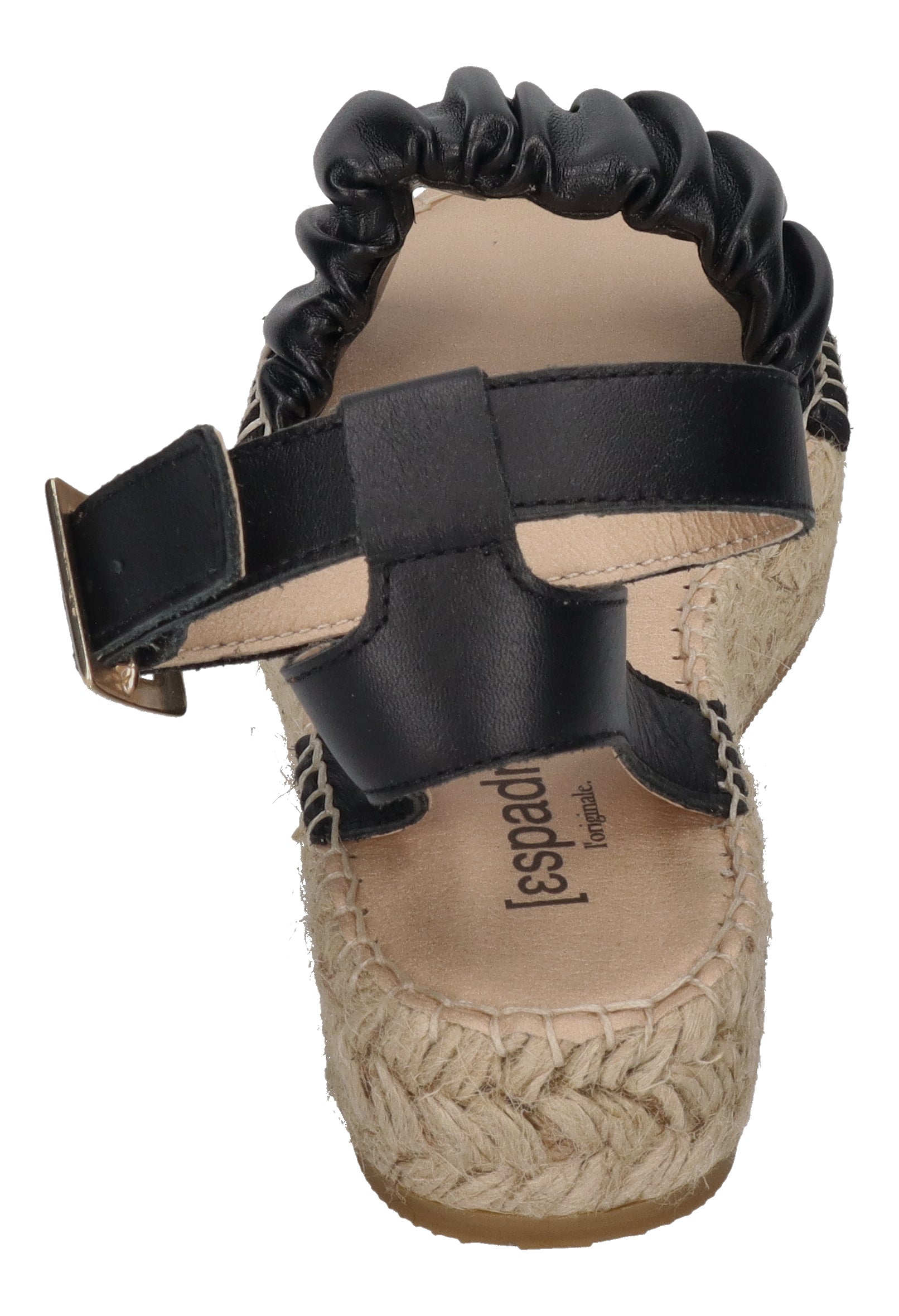 ESPADRIJ L'ORIGINALE Sandalette - NIMES RUFFLE HIGH - noir