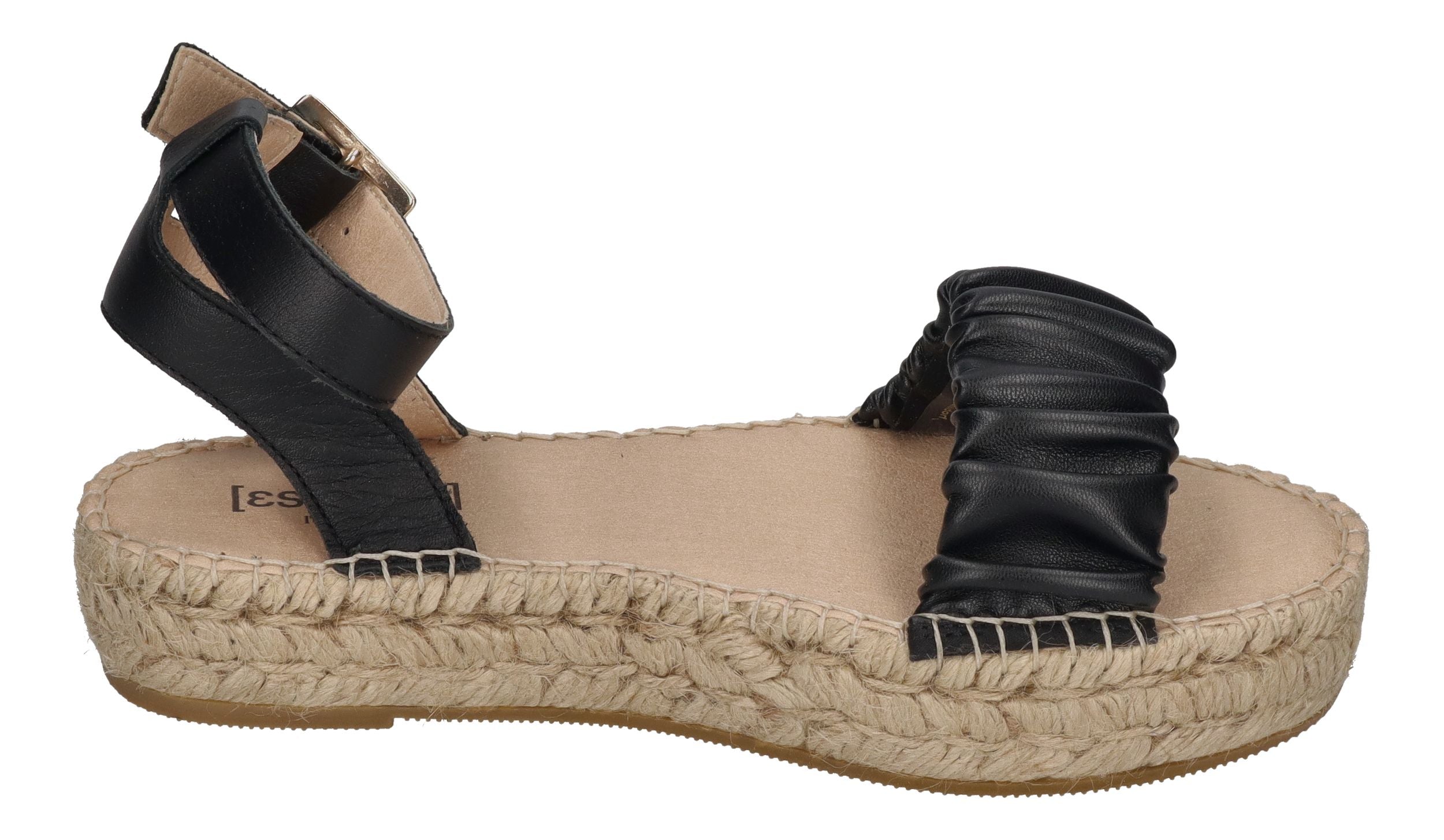 ESPADRIJ L'ORIGINALE Sandalette - NIMES RUFFLE HIGH - noir