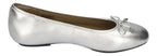 FITFLOP Ballerina DELICATO BOW SOFT Metallic Leather - silver