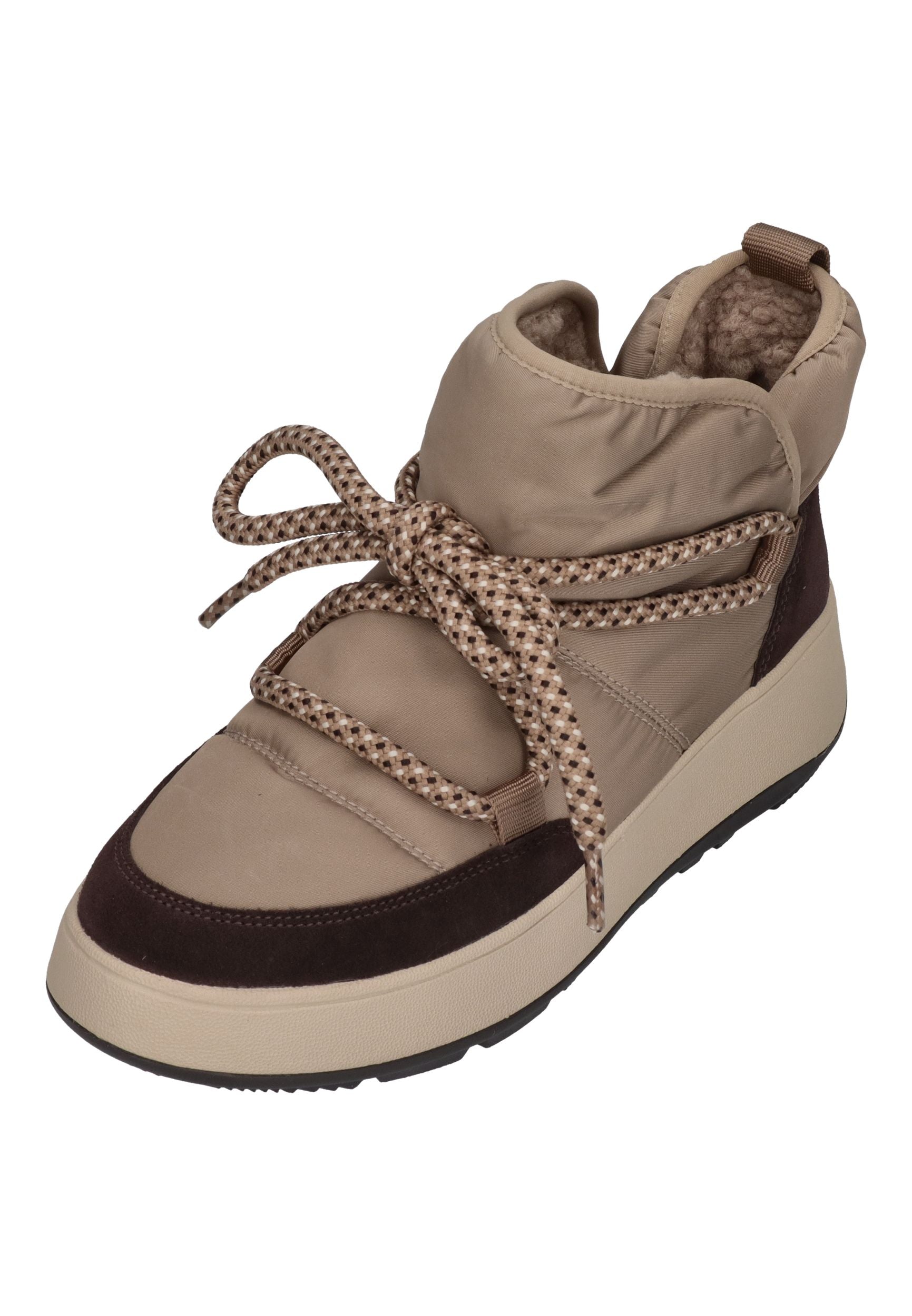 FITFLOP Damen-Booties F-MODE WR BIOFLEECE MESH FLATFORM taupe