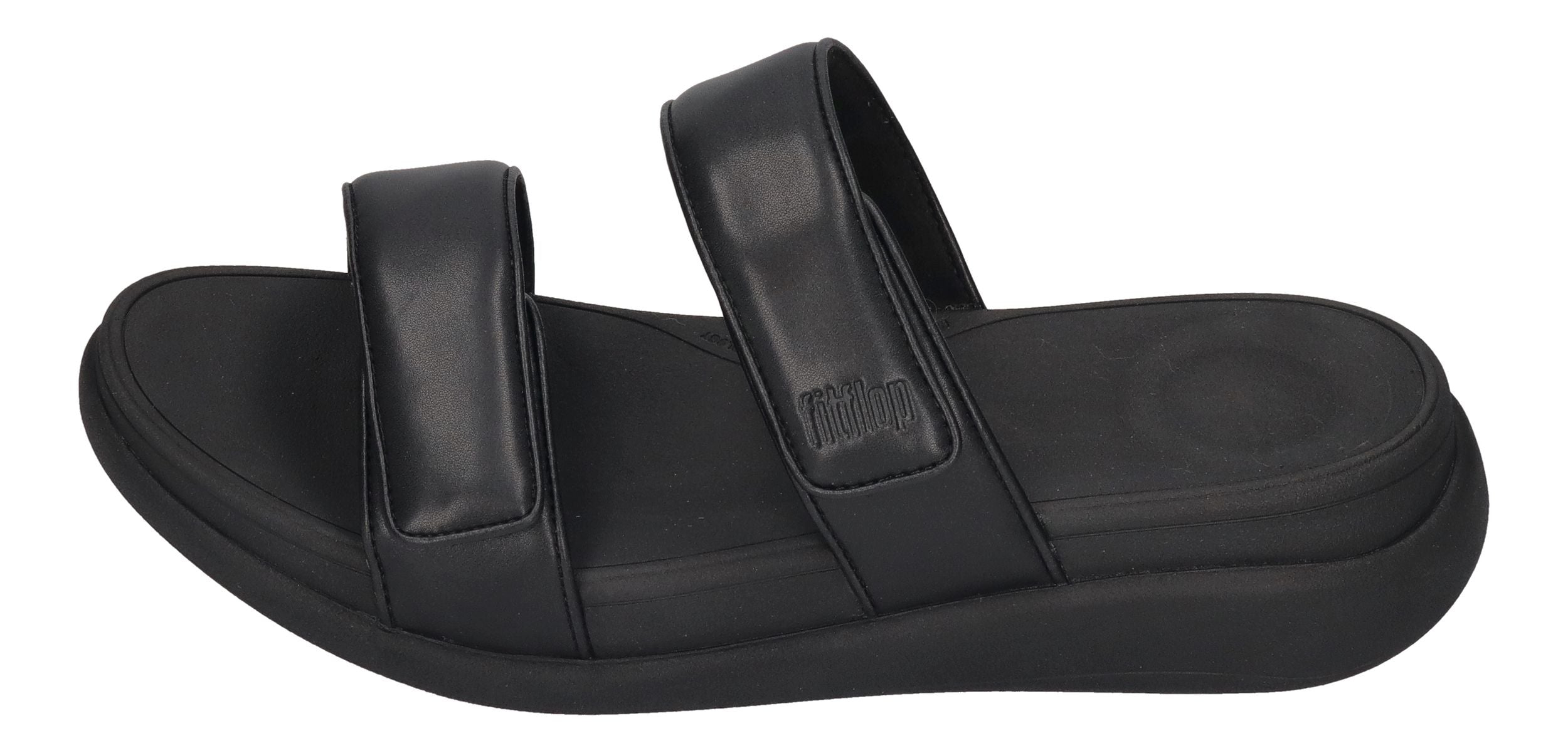 FITFLOP Pantolette F-MODE GO ADJ TWO-BAR SLIDES all black