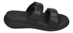 FITFLOP Pantolette F-MODE GO ADJ TWO-BAR SLIDES all black
