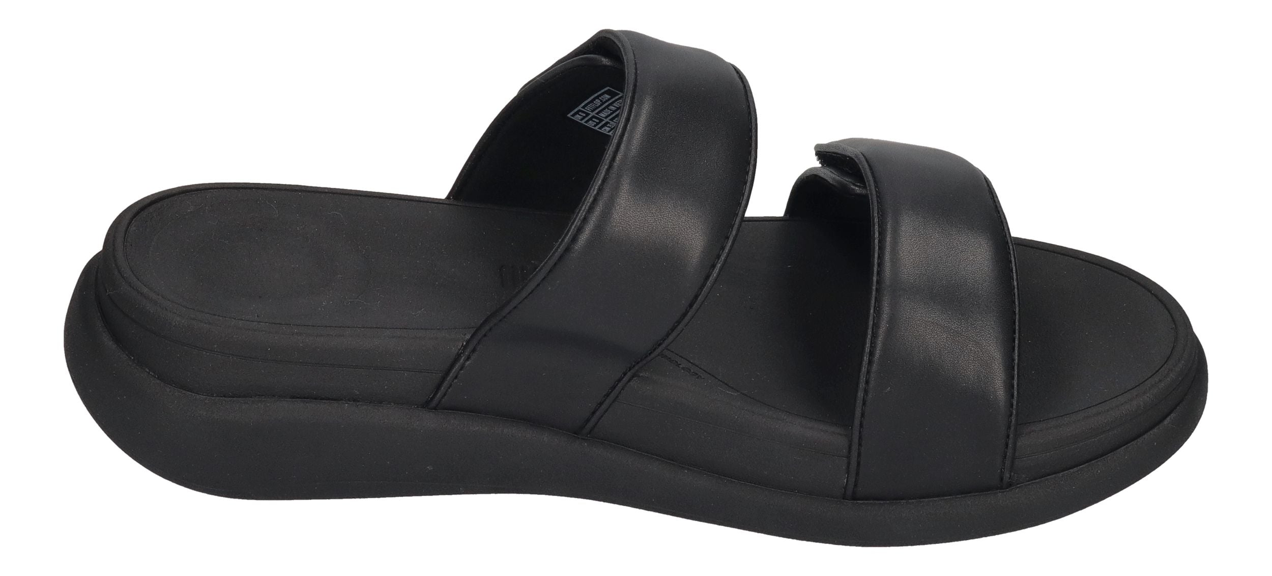 FITFLOP Pantolette F-MODE GO ADJ TWO-BAR SLIDES all black
