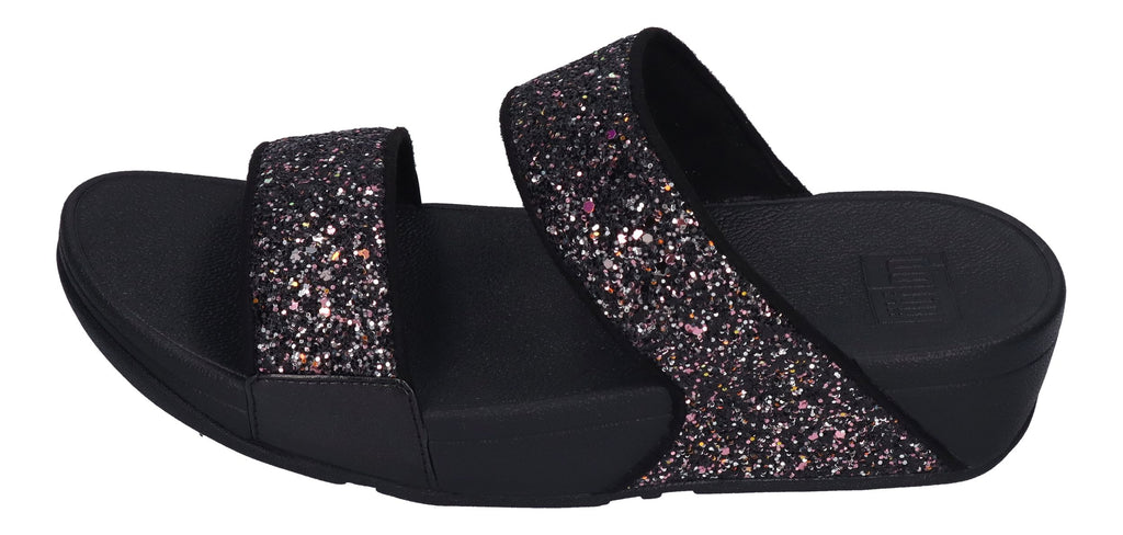 FITFLOP Pantoletten LULU MULTI-TONAL GLITTER SLIDES black multi