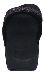 FITFLOP Pantoletten LULU MULTI-TONAL GLITTER SLIDES black multi