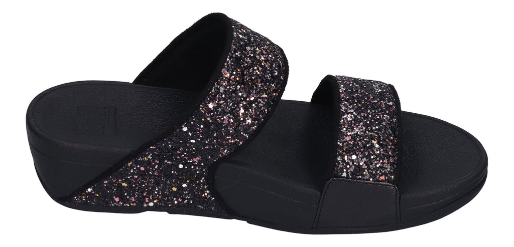 FITFLOP Pantoletten LULU MULTI-TONAL GLITTER SLIDES black multi