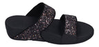 FITFLOP Pantoletten LULU MULTI-TONAL GLITTER SLIDES black multi