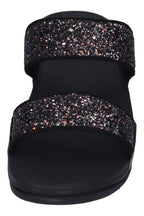 FITFLOP Pantoletten LULU MULTI-TONAL GLITTER SLIDES black multi