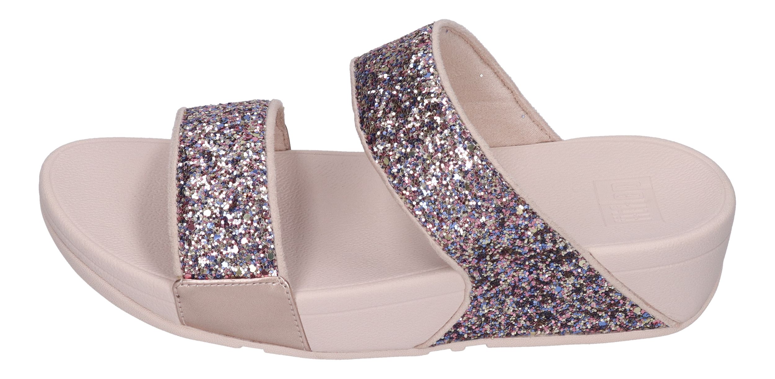 FITFLOP Pantoletten LULU MULTI-TONAL GLITTER SLIDES nu rose mix