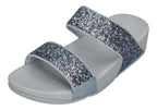 FITFLOP Pantoletten LULU MULTI-TONAL GLITTER SLIDES quiet blue