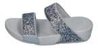 FITFLOP Pantoletten LULU MULTI-TONAL GLITTER SLIDES quiet blue