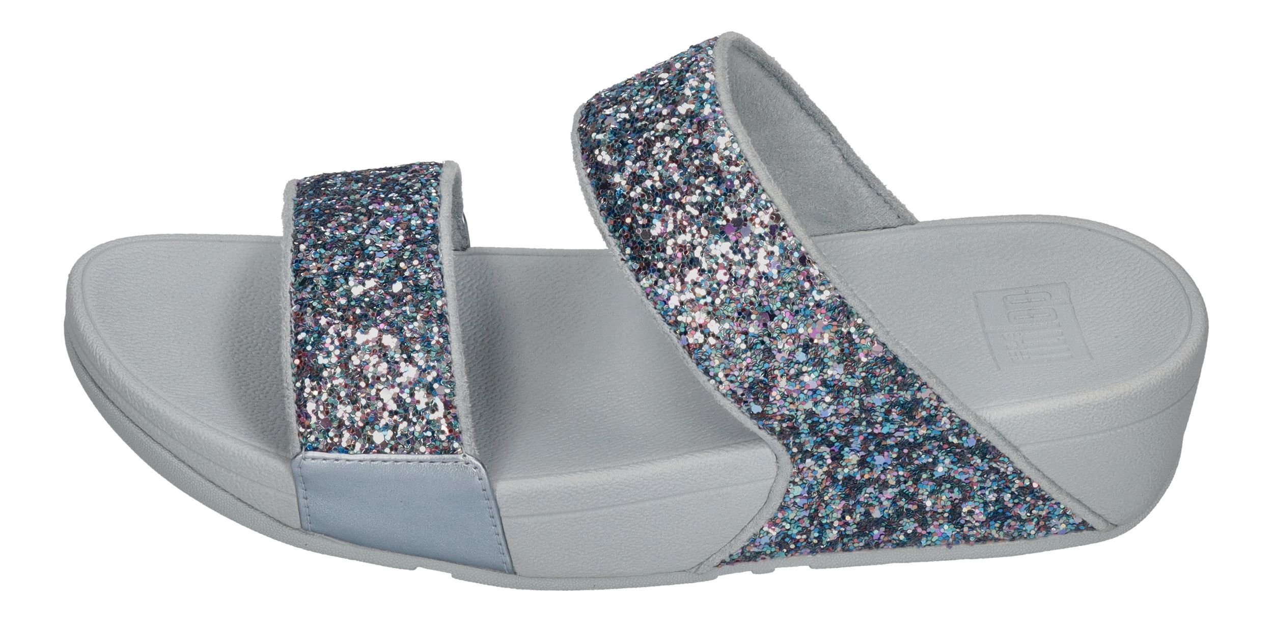 FITFLOP Pantoletten LULU MULTI-TONAL GLITTER SLIDES quiet blue