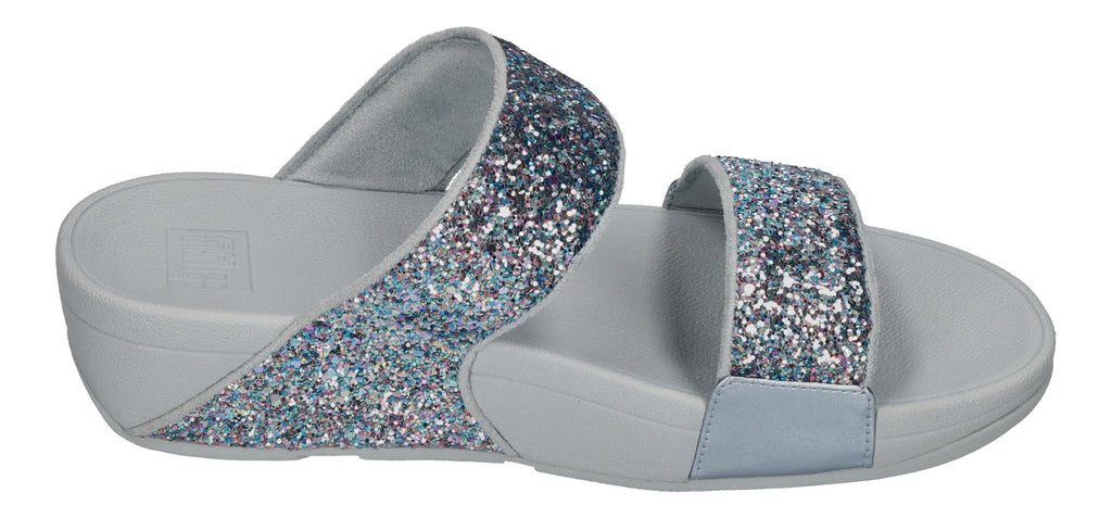 FITFLOP Pantoletten LULU MULTI-TONAL GLITTER SLIDES quiet blue