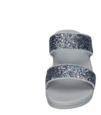 FITFLOP Pantoletten LULU MULTI-TONAL GLITTER SLIDES quiet blue
