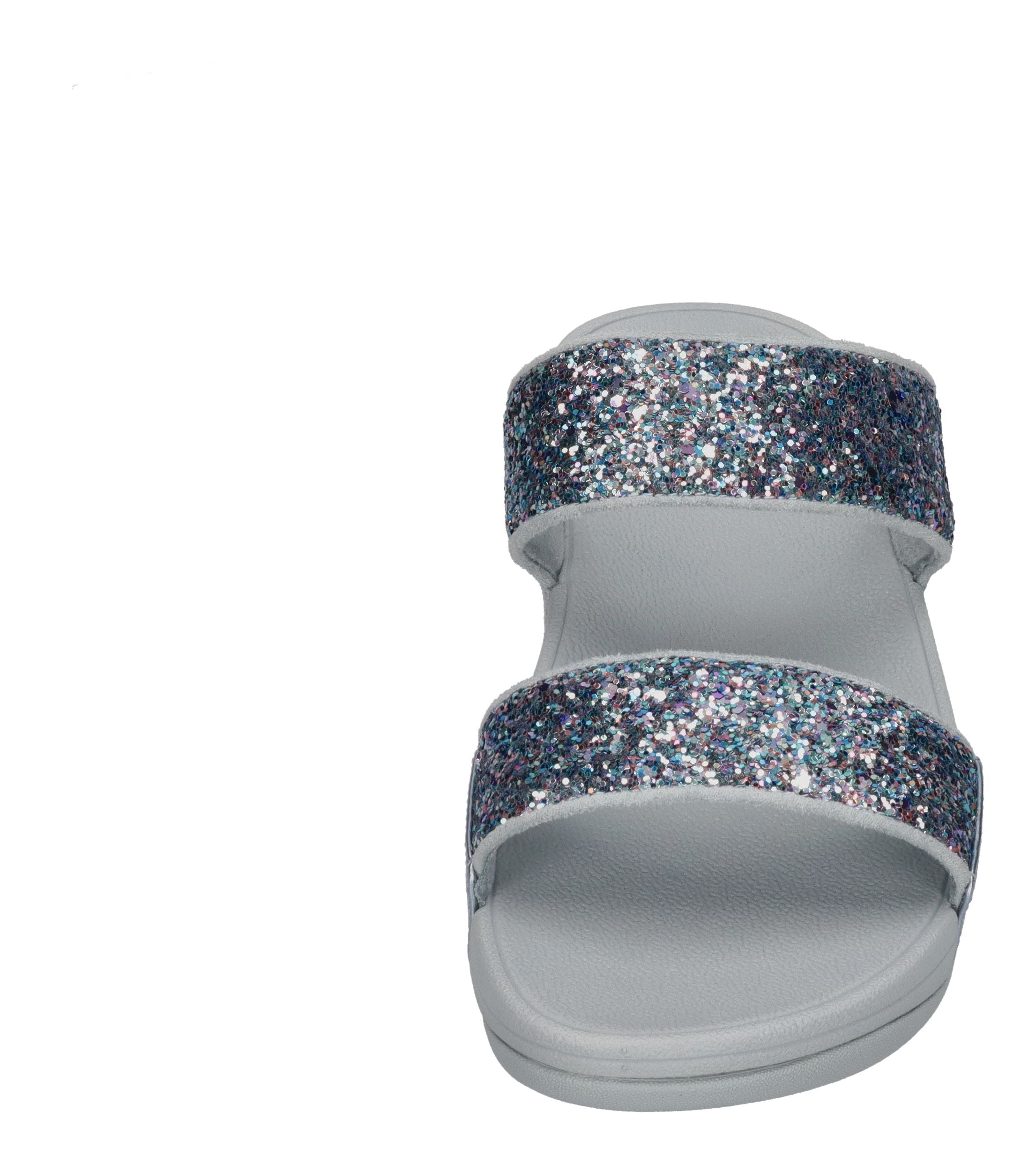 FITFLOP Pantoletten LULU MULTI-TONAL GLITTER SLIDES quiet blue
