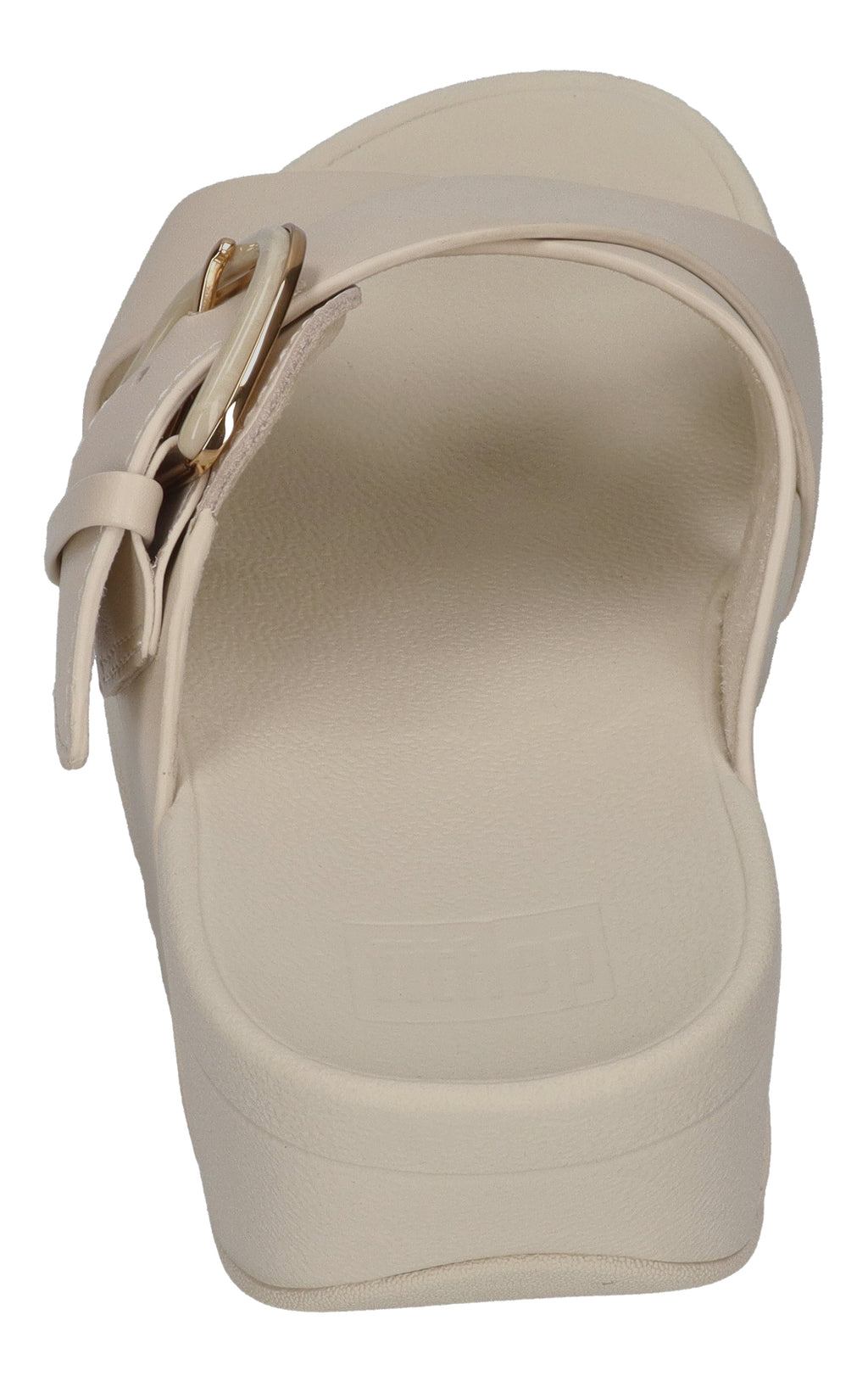 FITFLOP Pantoletten LULU RESIN-BUCKLE LEATHER CROSS paris beige