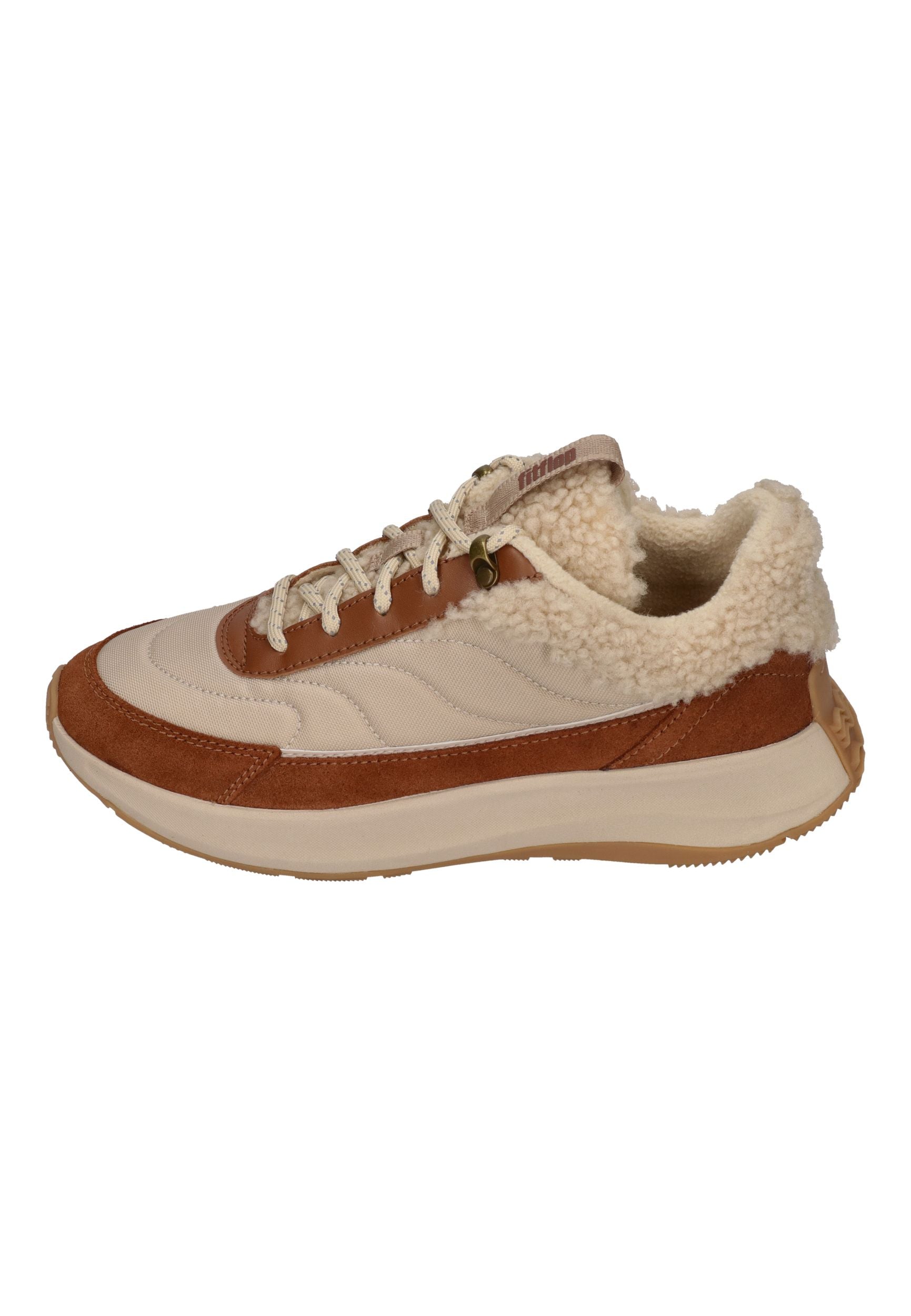 FITFLOP Sneakers F-MODE FLOW SHEARLING MIX deep tan camel