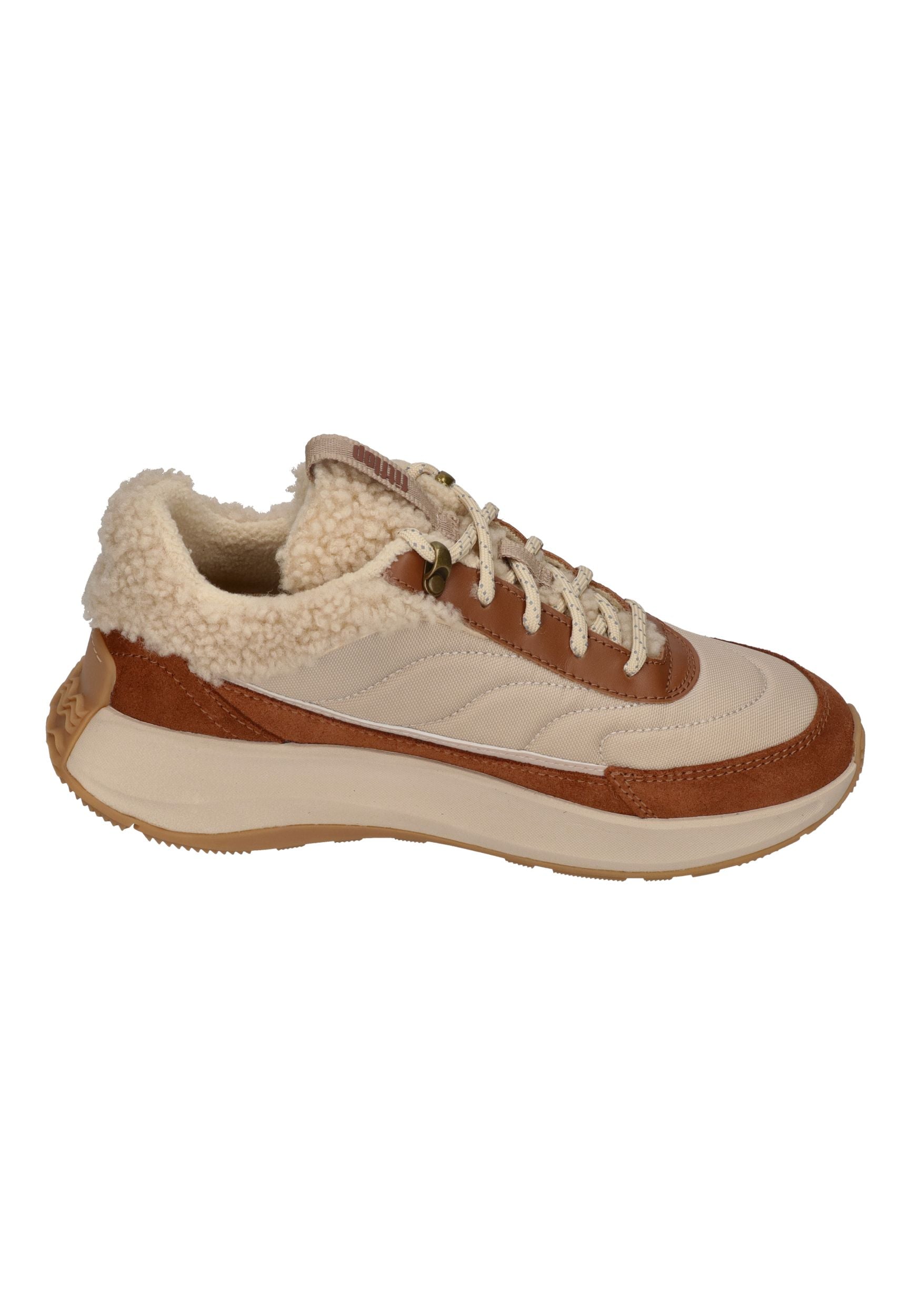 FITFLOP Sneakers F-MODE FLOW SHEARLING MIX deep tan camel
