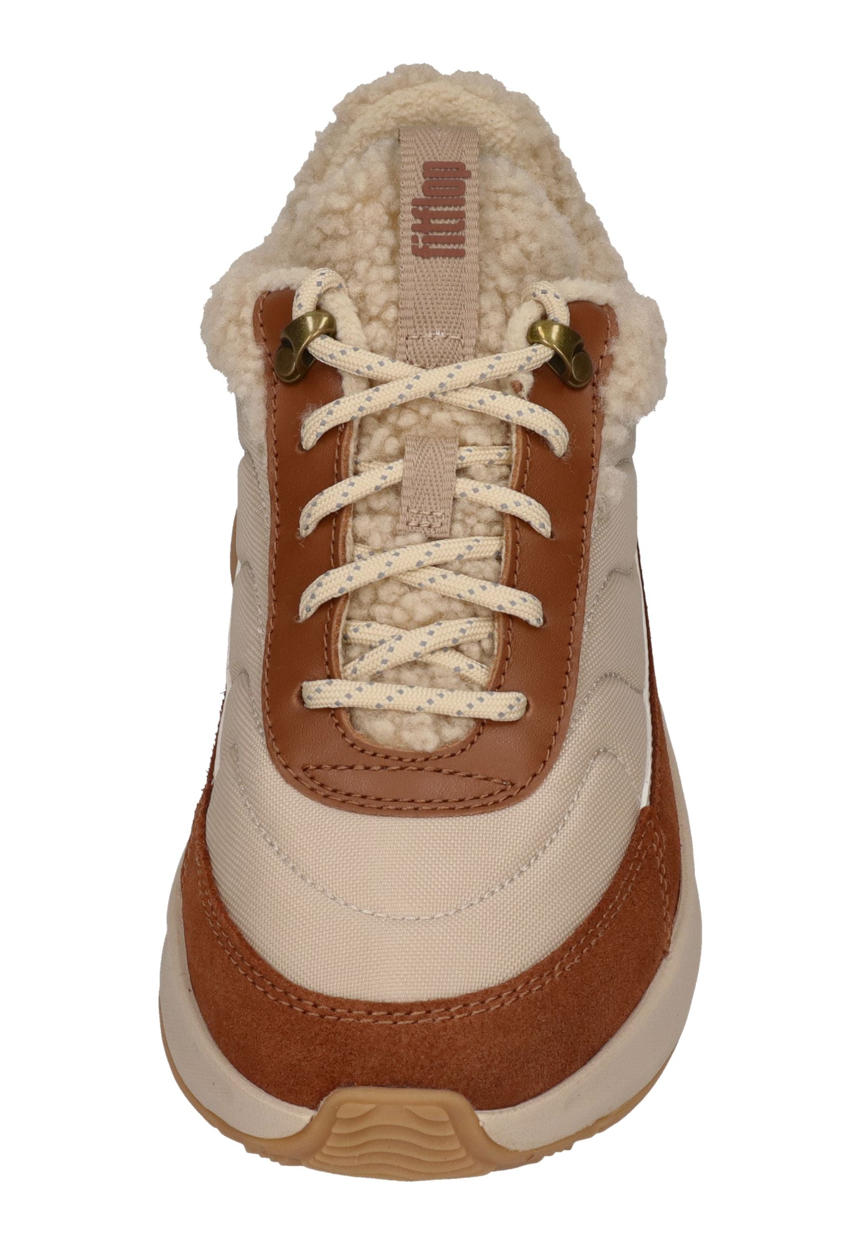 FITFLOP Sneakers F-MODE FLOW SHEARLING MIX deep tan camel