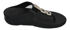 FITFLOP Zehentrenner FINO Crystal-Chain Leather - black
