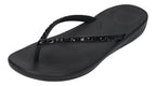 FITFLOP Zehentrenner IQUSHION MULTI-CRYSTAL ERGO FLIP all black