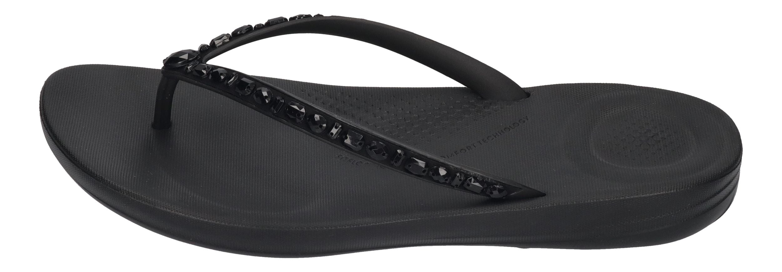 FITFLOP Zehentrenner IQUSHION MULTI-CRYSTAL ERGO FLIP all black