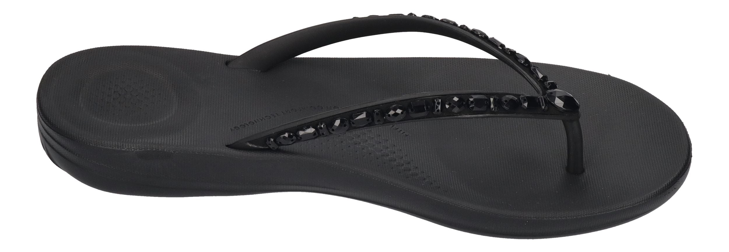 FITFLOP Zehentrenner IQUSHION MULTI-CRYSTAL ERGO FLIP all black