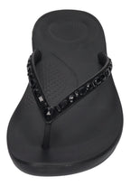 FITFLOP Zehentrenner IQUSHION MULTI-CRYSTAL ERGO FLIP all black