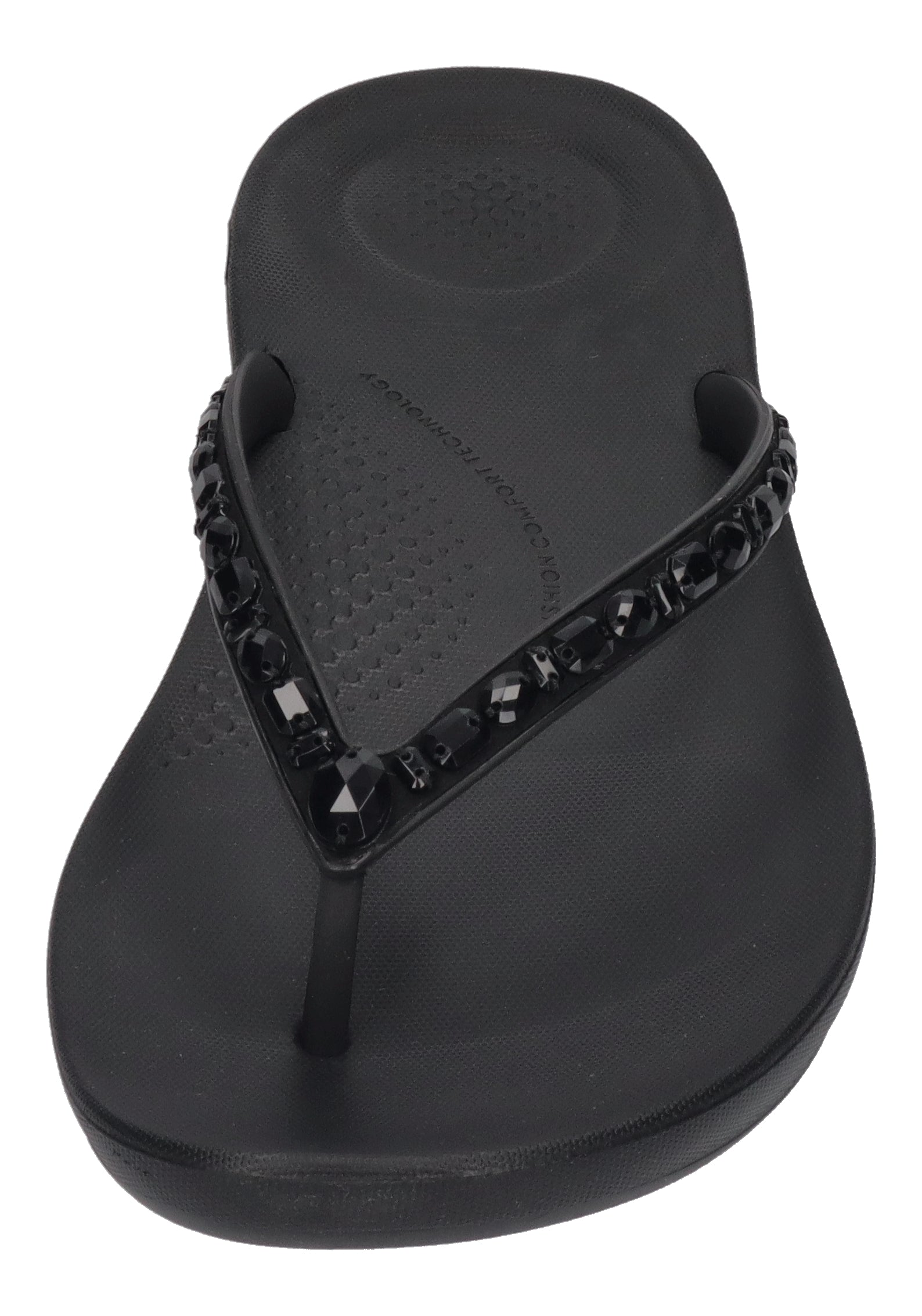FITFLOP Zehentrenner IQUSHION MULTI-CRYSTAL ERGO FLIP all black