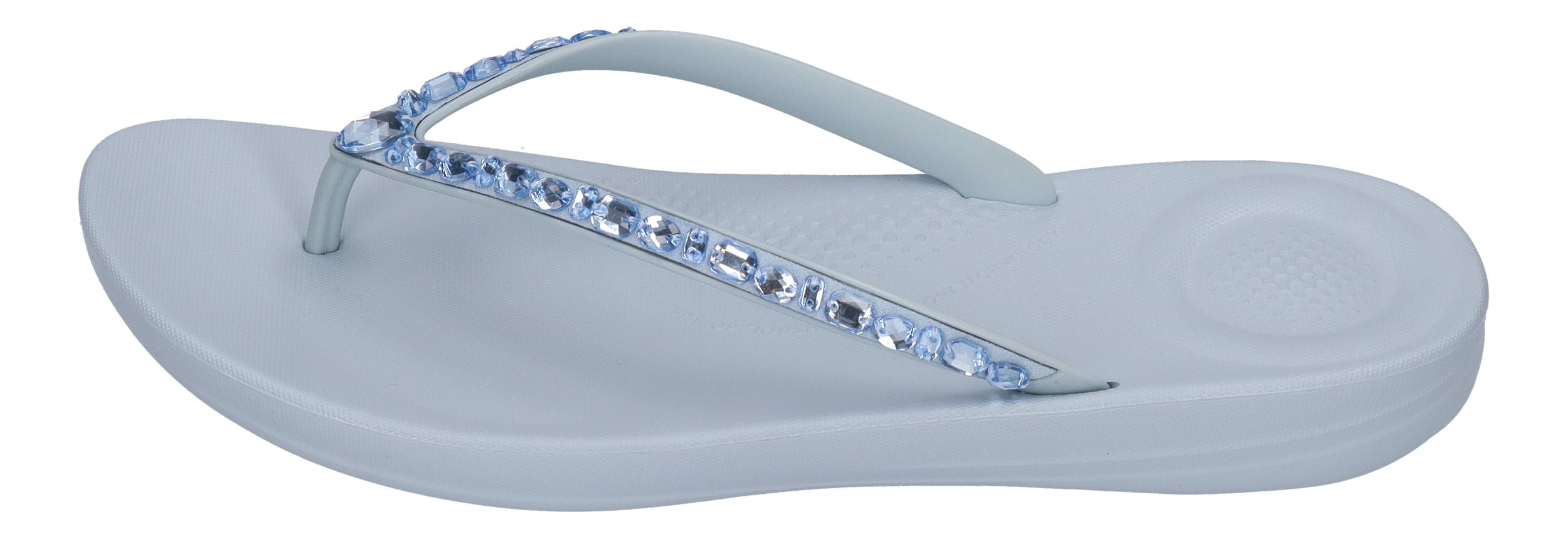 FITFLOP Zehentrenner IQUSHION MULTI-CRYSTAL ERGO FLIP quiet blue