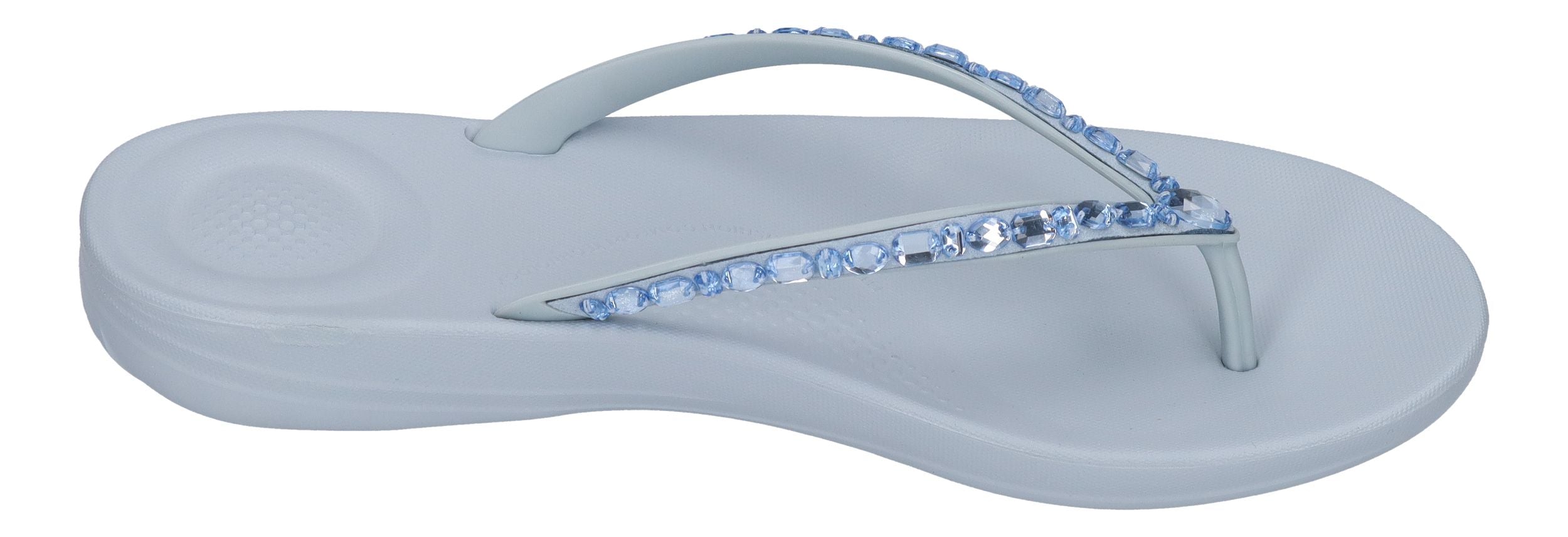 FITFLOP Zehentrenner IQUSHION MULTI-CRYSTAL ERGO FLIP quiet blue