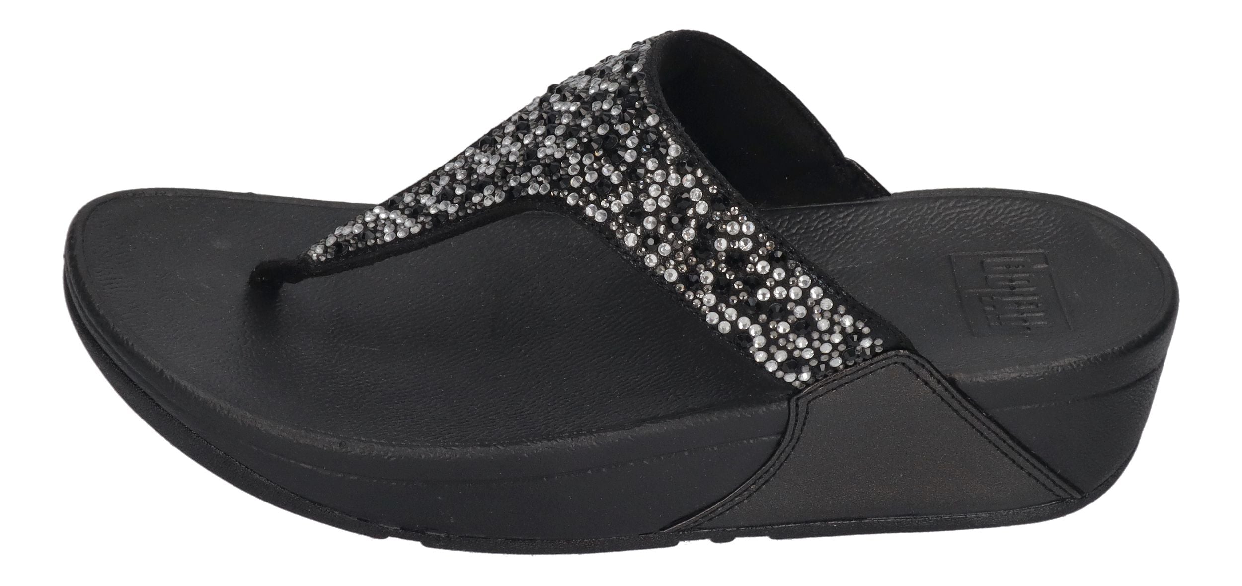 FITFLOP Zehentrenner LULU CRYSTAL-MIX TOE-POST all black