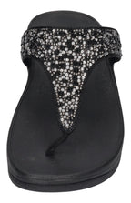 FITFLOP Zehentrenner LULU CRYSTAL-MIX TOE-POST all black