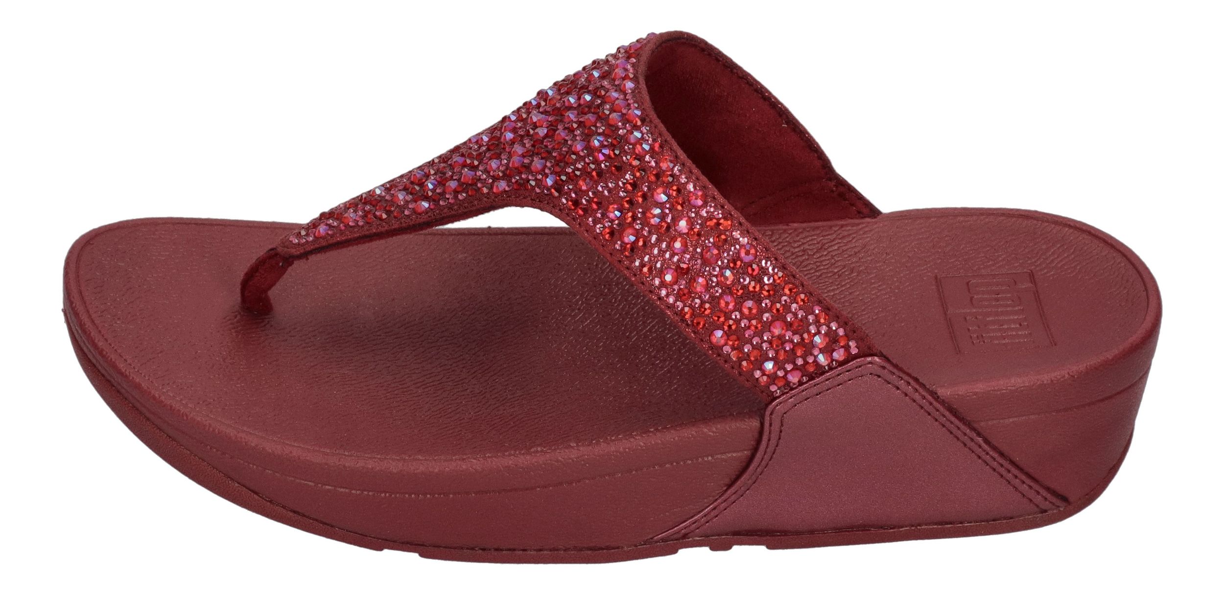 FITFLOP Zehentrenner LULU CRYSTAL-MIX TOE-POST luxe plum