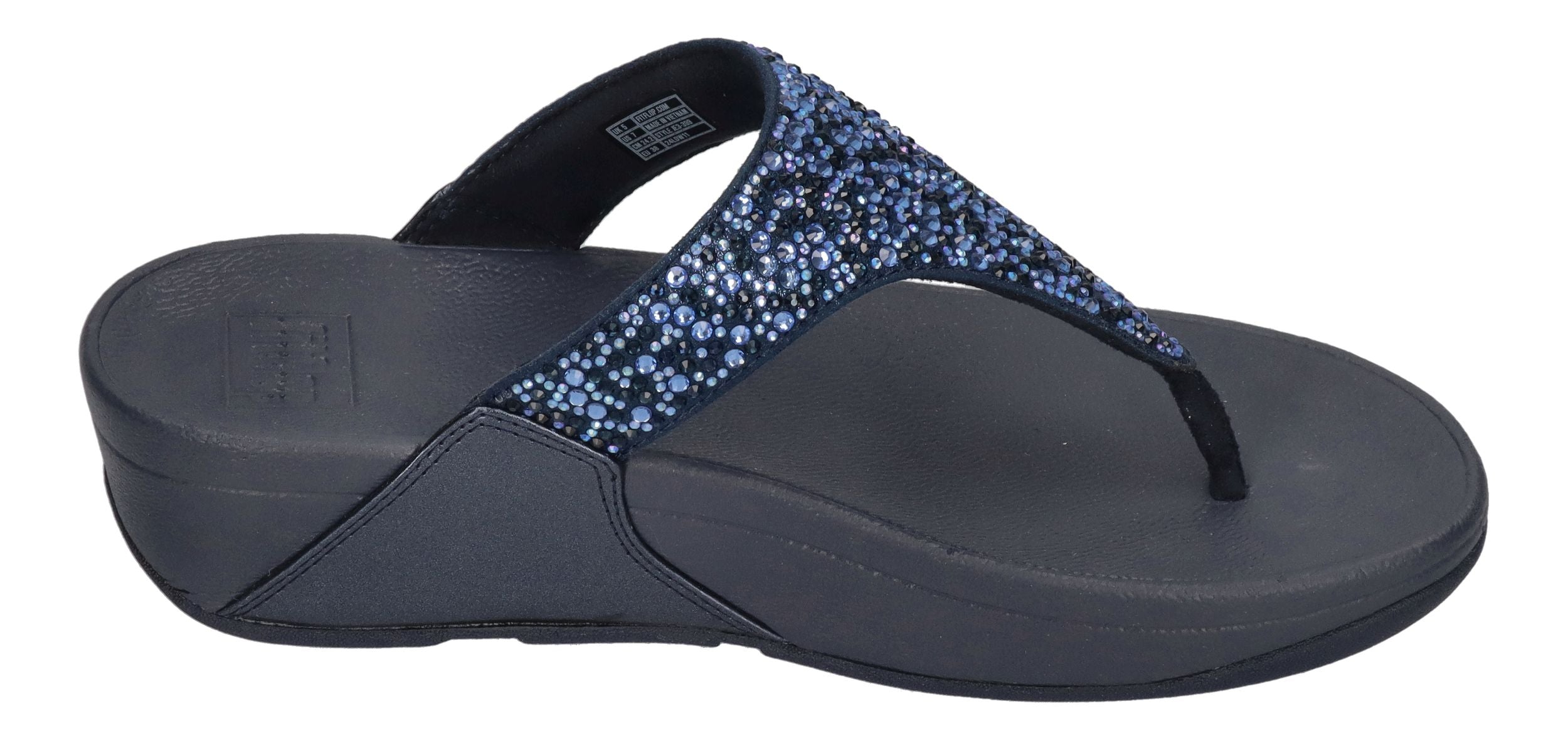 FITFLOP Zehentrenner LULU CRYSTAL-MIX TOE-POST midnight navy